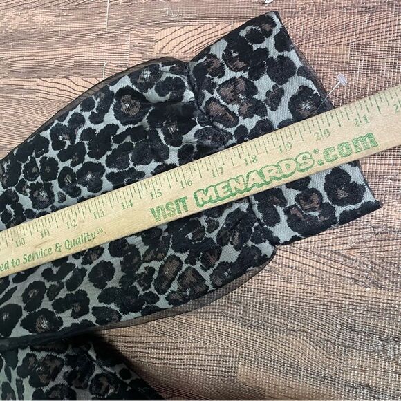 Clara SunWoo Leopard Cheetah‎ Belted Cropped Trench Coat Size Medium - Picture 8 of 9